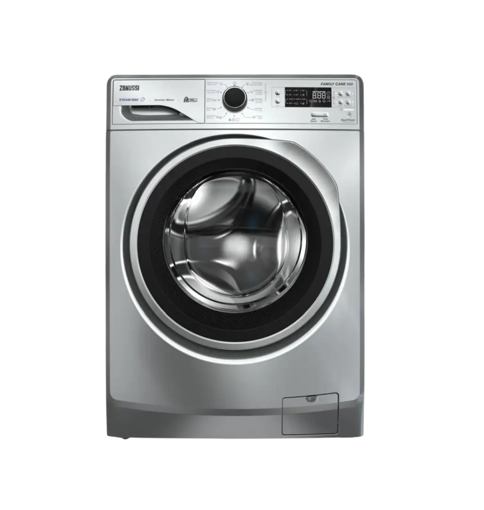 غساله زانوسي ديجيتال 7ك 1200 لفه TC4 فضي موتور انفرتر باب اسود باطار فضي ZWF7241SS7