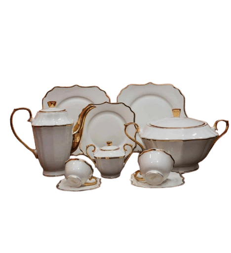 [105865] طقم سفره مدهب  66 مدهب