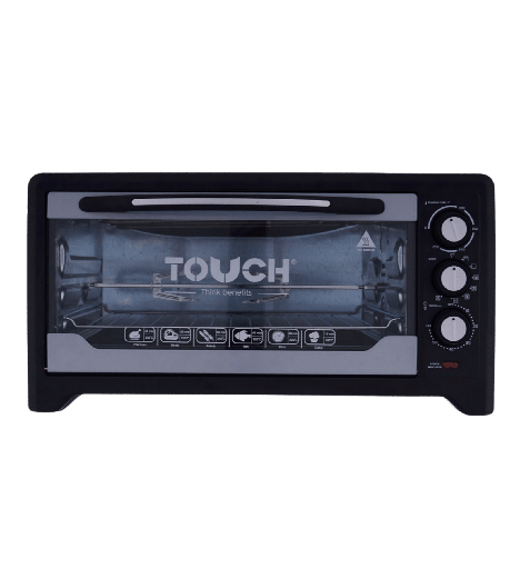 [40618] فرن تاتش زنوكي 50 لتر جامبو شوايه ومروحه اسود