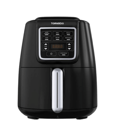 [2002250] قلايه تورنيدو بدون زيت ديجيتال 4 لتر 1550 وات اسود* سلفر THF-1554D-XL-BS